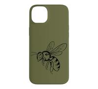 Carcasa para iPhone 14 Plus Minimalista Abeja Línea Anatómica Ilustración Miel