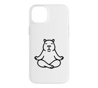 Carcasa para iPhone 14 Plus Minimalista BLK Capybara Yoga Pocket Zen Meditación Amante