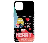 Carcasa para iPhone 14 Plus Minions Sending You My Heart
