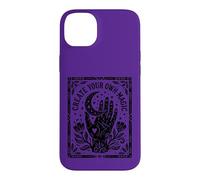 Carcasa para iPhone 14 Plus Místico Vintage Quiromancia Mano Luna Mágica Arte Popular Diseño