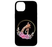 Carcasa para iPhone 14 Plus Mom and Baby Giraffe For Safari Animal Lover Floral Circle