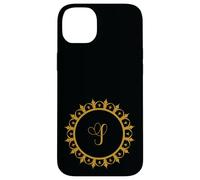 Carcasa para iPhone 14 Plus Monograma S Inicial Mandala Inspirado Bonito Diseño Círculo