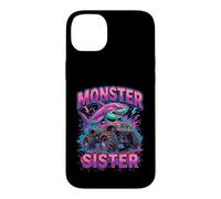 Carcasa para iPhone 14 Plus Monster Sister Shark Truck Funny Pink Sibling