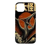 Carcasa para iPhone 14 Plus Monstruo Cielo Volando Kaiju Pterosaurio sobre Ola Japonés Retro