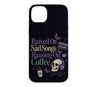 Carcasa para iPhone 14 Plus Moody Sad Songs Café Estética Amante De La Música Vibe