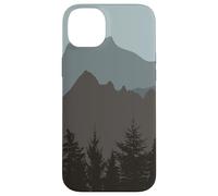 Carcasa para iPhone 14 Plus Mountains Peaks Abstract Outdoor Nature Landscape Gray Blue