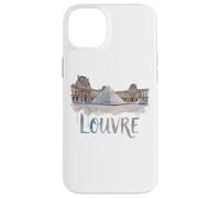 Carcasa para iPhone 14 Plus Musée du Louvre Pirámide Acuarela Exterior París Francia