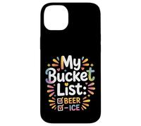Carcasa para iPhone 14 Plus My Bucket List Beer Ice Drinker Routine Party Bar -