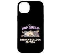 Carcasa para iPhone 14 Plus Nap Queen Bulldog Francés Edición Sleepy Dog Puppy Dueño