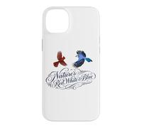 Carcasa para iPhone 14 Plus Nature's Red, White & Blue Aves Biólogo Ornitólogo Pájaro