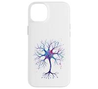 Carcasa para iPhone 14 Plus Neurobiología Neurona Acuarela Celular Ciencia del Cerebro