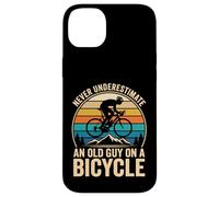 Carcasa para iPhone 14 Plus Never Underestimate An Old Guy On A Bicycle Bicicleta