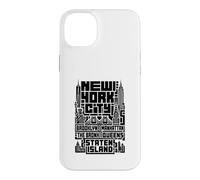 Carcasa para iPhone 14 Plus New York City Skyline T Shirt NYC Boroughs Vintage Graphic