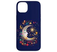 Carcasa para iPhone 14 Plus Night Sky Moon Lunar Stars Sun Love Galaxy