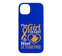 Carcasa para iPhone 14 Plus Niña luchó y ganó 24 años Guerrero Libre de Leucemia cáncer