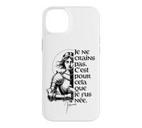 Carcasa para iPhone 14 Plus No Tengo Miedo de Haber Nacido para Hacer Esta Tinta Negra de Juana de Arco