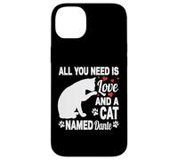 Carcasa para iPhone 14 Plus Nombre de Gato Personalizado Dante Lindo Gatito Amante de Las Mascotas