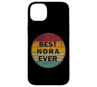 Carcasa para iPhone 14 Plus Nombre Personalizado Nora I Love Nora Retro Vintage Style