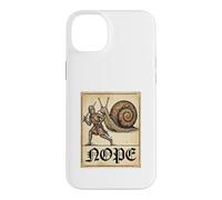 Carcasa para iPhone 14 Plus Nope Knight Fighting Giant Snail Funny Medieval History Meme