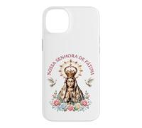 Carcasa para iPhone 14 Plus Nossa Senhora de Fátima Floral Católica