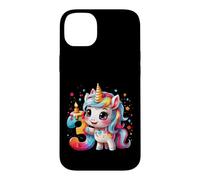 Carcasa para iPhone 14 Plus NÚMERO 3 AÑOS NIÑA Unicornio 3 DE Nacimiento