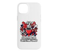 Carcasa para iPhone 14 Plus Nurse Life Surviving On Coffee and Chaos ER