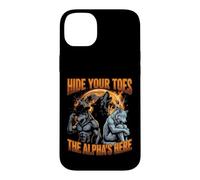 Carcasa para iPhone 14 Plus Oculta Tus Dedos de los pies El Alfa está aquí Funny Alpha Wolf Meme Cringe