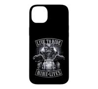 Carcasa para iPhone 14 Plus Oficial Spiral Nine Lives Motorcycle Rider Gothic Fantasy