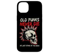 Carcasa para iPhone 14 Plus Old Punks Never Die Skull Punk Rock Música Heavy Metal Retro