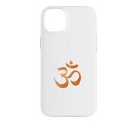 Carcasa para iPhone 14 Plus Om Print Yoga marrón Desvanecido Ohm Mantra Símbolo Sánscrito AUM