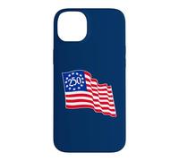 Carcasa para iPhone 14 Plus Ondeando la Bandera de Betsy Ross 250