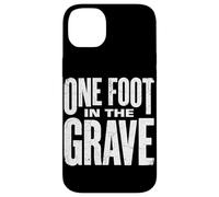 Carcasa para iPhone 14 Plus One Foot In The Grave Amputated Leg Humor Oscuro Amputado Broma