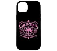 Carcasa para iPhone 14 Plus Oso California 1850 Vintage SoCal Norcal Los Ángeles Rosa