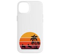 Carcasa para iPhone 14 Plus Palmeras Gacelas Safari Sabana Puesta de Sol África Recuerdo