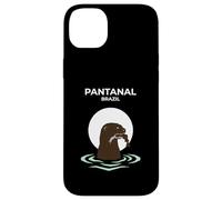 Carcasa para iPhone 14 Plus Pantanal Brasil Nutria Gigante Atardecer Río