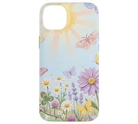 Carcasa para iPhone 14 Plus Pastel Sun Meadow Luna Moth and Butterfly