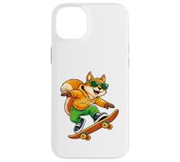 Carcasa para iPhone 14 Plus Patineta Squirrel Riding Skateboard Skater Gráfico
