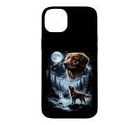 Carcasa para iPhone 14 Plus Pato de Nueva Escocia Tolling Retriever Aullando a la Luna 90