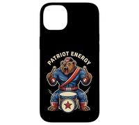 Carcasa para iPhone 14 Plus Patriot Energy Bear Drummer Bandera Americana Animal Feroz