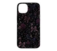 Carcasa para iPhone 14 Plus Patrón de Luna botánica Vintage con diseño Floral, Estilo Bow Coquet