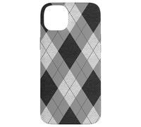 Carcasa para iPhone 14 Plus Patrón Preppy de los años 80 de Argyle Grays