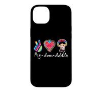 Carcasa para iPhone 14 Plus Peace Love Adelita Funny Mexican Spanish Saying México Team