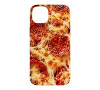 Carcasa para iPhone 14 Plus Pepperoni Pizza Queso derretido Amantes de la Comida Pizzería Fans