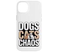 Carcasa para iPhone 14 Plus Perros Gatos Y Caos Perro Y Gato Mamá