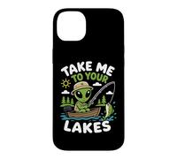 Carcasa para iPhone 14 Plus Pesca Alien Lago Vida Pescador OVNI Secuestro Nave Espacial
