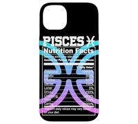 Carcasa para iPhone 14 Plus Piscis Información Nutricional Signo del Zodíaco Astrología Azul Púrpura