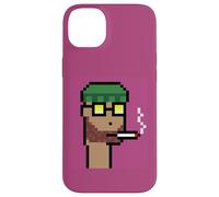 Carcasa para iPhone 14 Plus Pixel Art generativo de Degen Smokers Club #53 de NFT Ravencoin