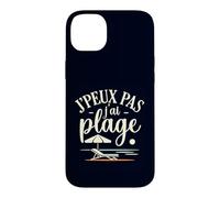 Carcasa para iPhone 14 Plus Playa Francesa de Verano Relajado J'peux Pas J'Ai Plage