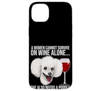 Carcasa para iPhone 14 Plus Poodle Wine Lover Gift For Her