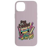 Carcasa para iPhone 14 Plus Pop Español de los 90 Retro Cassette Tape Keytar Español
